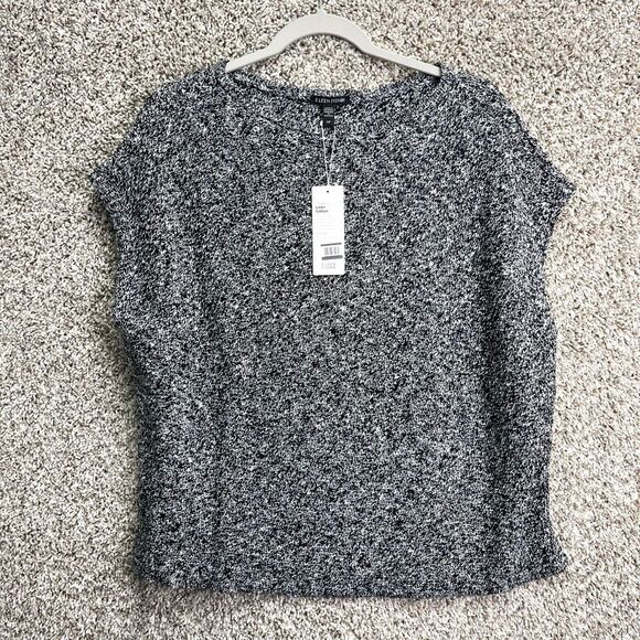 Eileen Fisher Sweater Women's Small Marled Organic Linen Cotton Bateau Neck NWT - Picture 1 of 6